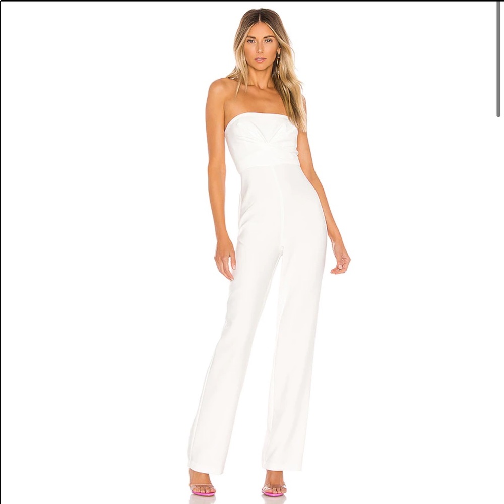 NWT! NBD Revolve Lex Strapless White Jumpsuit XS